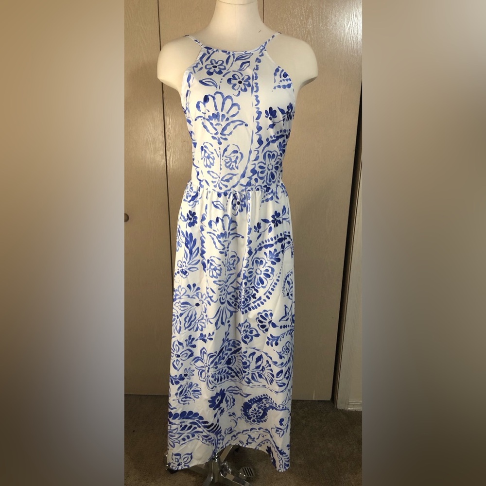 Spaghetti strap halter dress